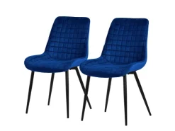ML-Design Esszimmerstühle 2Er Set Sitzfläche aus Samt mit Rückenlehne