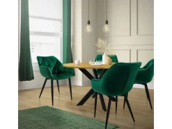 ML-Design Esszimmerstühle 4Er Set Dunkelgrün Küchenstuhl mit Dickem Samtstoff* Stühle