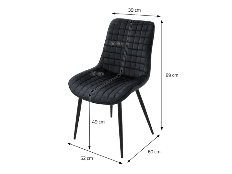 ML-Design Esszimmerstühle 6Er Set Sitzfläche aus Samt mit Rückenlehne* Stühle