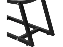 ML-Design Kaminholzregal 55 x 94 x 21 cm Schwarz Metall Innen/Außen U-förmiges* Regale Schwarz
