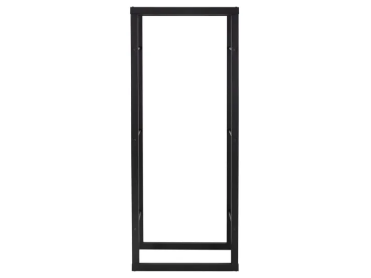 ML-Design Kaminholzregal 60x150x25 cm Rechteckig Schwarz Metall Innen/Außen