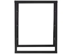ML-Design Kaminholzregal 80x100x25 cm Rechteckig Schwarz Metall Innen/Außen