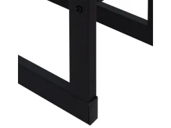 ML-Design Kaminholzregal 40x100x25cm Rechteckig Schwarz aus Metall Innen/Außen* Regale Schwarz|Holzregale