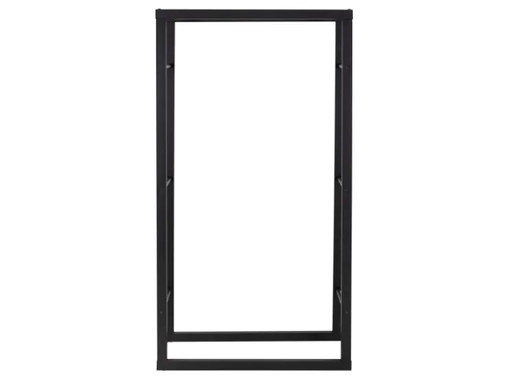 ML-Design Kaminholzregal 80x150x25 cm Rechteckig Schwarz Metall Innen/Außen