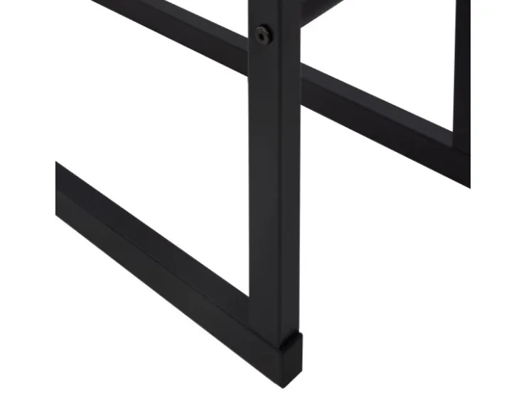 ML-Design Kaminholzregal 80x150x25 cm Rechteckig Schwarz Metall Innen/Außen
