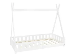 ML-Design Kinderbett Tipi 80x160 cm mit Rausfallschutz Lattenrost* Bettwäsche
