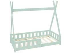 ML-Design Kinderbett Tipi 70x140 cm Mint mit Rausfallschutz Lattenrost* Betten