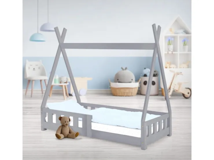 ML-Design Kinderbett Tipi 70x140 cm Rausfallschutz Lattenrost* Betten|Bettwäsche