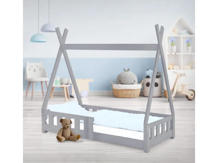 ML-Design Kinderbett Tipi 70x140 cm Rausfallschutz Lattenrost* Betten|Bettwäsche