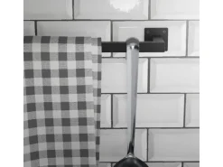 ML-Design Kleiderstange Rechteck für Wand T12cmxB110cm Schwarz aus Stahl U-Form* Garderoben