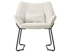 ML-Design Loungesessel Beige mit Leinenbezug mit Armlehne und Rückenlehne