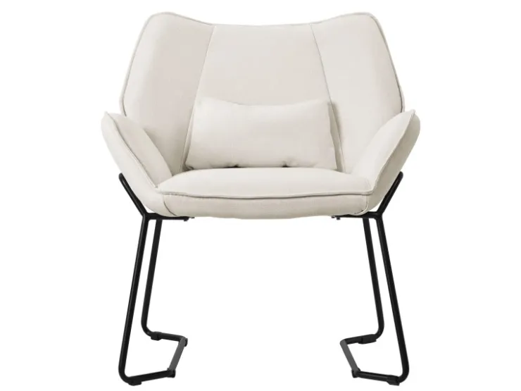 ML-Design Loungesessel Beige mit Leinenbezug mit Armlehne und Rückenlehne