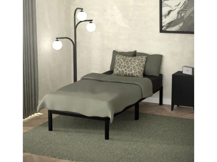 ML-Design Metallbett 90x200cm auf Stahlrahmen mit Lattenrost Bettgestell