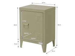 ML-Design Nachttisch in 40x30x58 cm aus Stahl Industriedesign