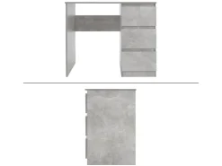 ML-Design Schreibtisch mit 3 Schubladen 90x76x50cm Arbeitstisch Beton-Optik* Tische