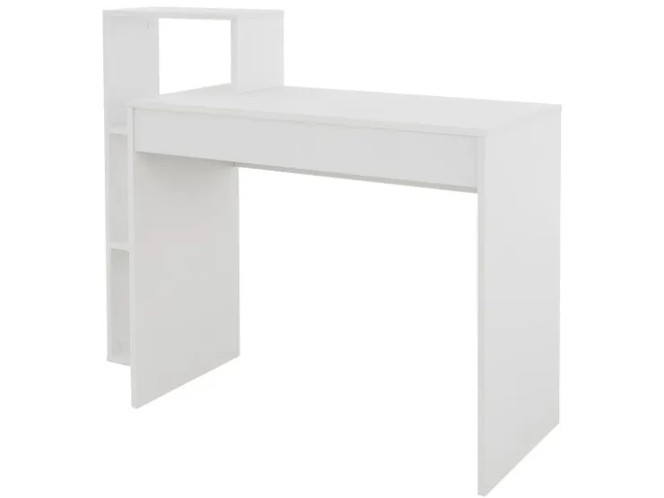 ML-Design Schreibtisch mit Regal 110x72x40 cm aus Holz 2in1 System für Zuhause* Regal Weiß