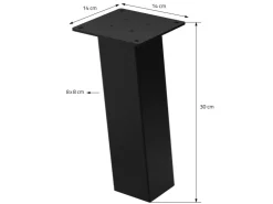 ML-Design Tischbeine 4Er Set I-96GRAD H30 cm Stahl 8x8cm* Tische|Kommode