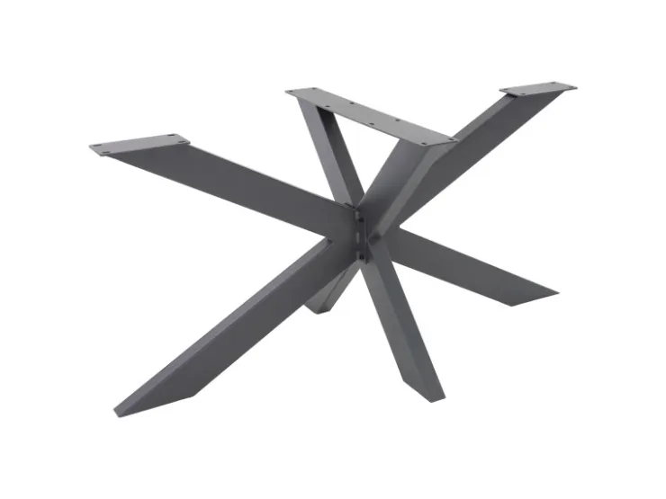 ML-Design Tischgestell Spider 78x71x120 cm Anthrazit Kreuzgestell Kreuz X-Design