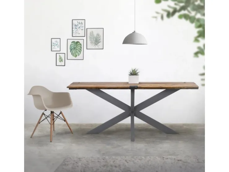ML-Design Tischgestell Spider 78x71x120 cm Anthrazit Kreuzgestell Kreuz X-Design