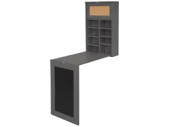 ML-Design Wandtisch Klappbar Schreibtisch mit Tafel 8 Fächern und Pinnwand* Pinnwände