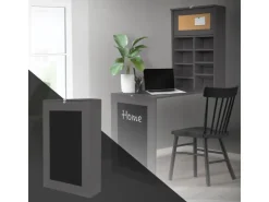 ML-Design Wandtisch Klappbar Schreibtisch mit Tafel 8 Fächern und Pinnwand* Pinnwände