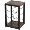 ML-Design Weinregal für 6 Flaschen 24x21x37,5 cm Freistehendes aus Holz Metall* Holzregale|Flaschenregale