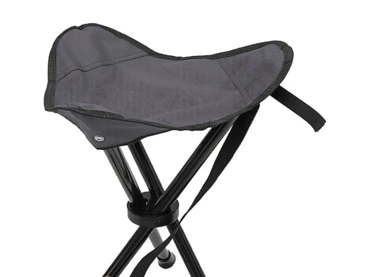 Mojawo 3-Bein Dreibeinhocker Campinghocker Anglerhocker Tragegurt Grau