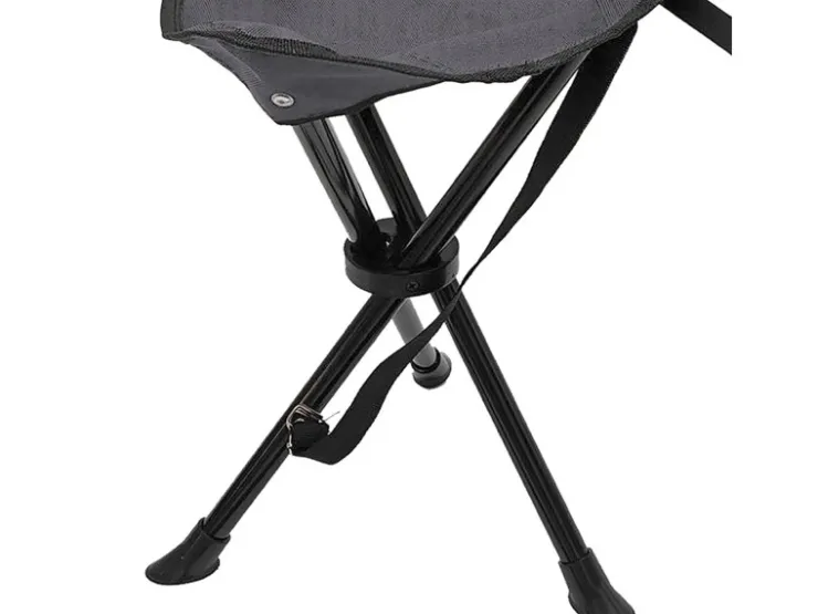 Mojawo 3-Bein Dreibeinhocker Campinghocker Anglerhocker Tragegurt Grau