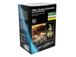 Mojawo 700er Cluster-Lichterkette LEDs Innen und Außen Warmweiß* Kommode