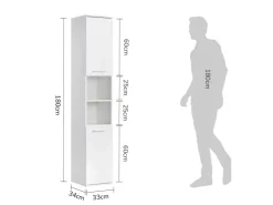 mokebo Bad Hochschrank Der Kapitän Badezimmerschrank in 180x33x34 HxBxT in cm in 2