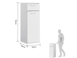 mokebo Bad-Beistellschrank Der Matrose Badschrank in 91x33x34cm HxBxT in