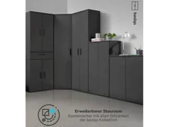 mokebo Eckschrank in Anthrazit Der Lange Schrank Aufbewahrungsschrank oder Mehrzweckschrank* Schränke