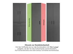 mokebo Eckschrank in Anthrazit Der Lange Schrank Aufbewahrungsschrank oder Mehrzweckschrank* Schränke
