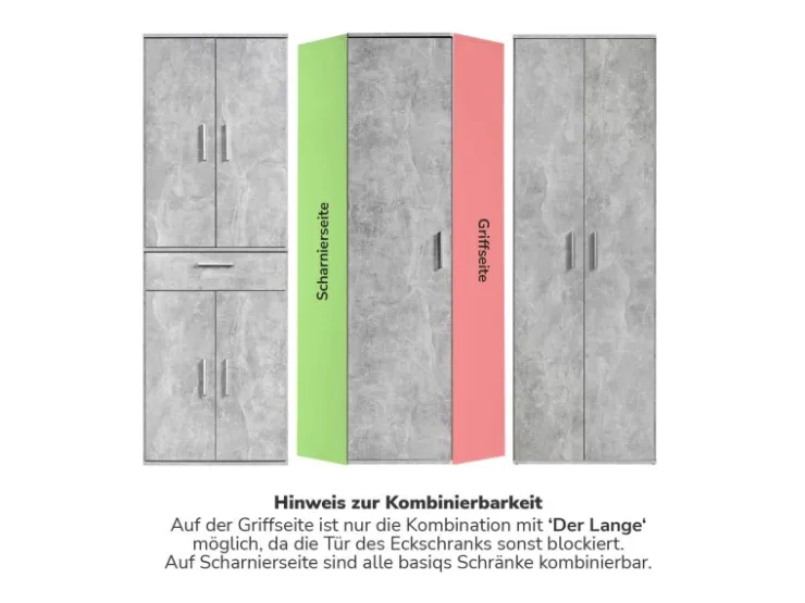mokebo Eckschrank in Der Lange Schrank Aufbewahrungsschrank oder Mehrzweckschrank