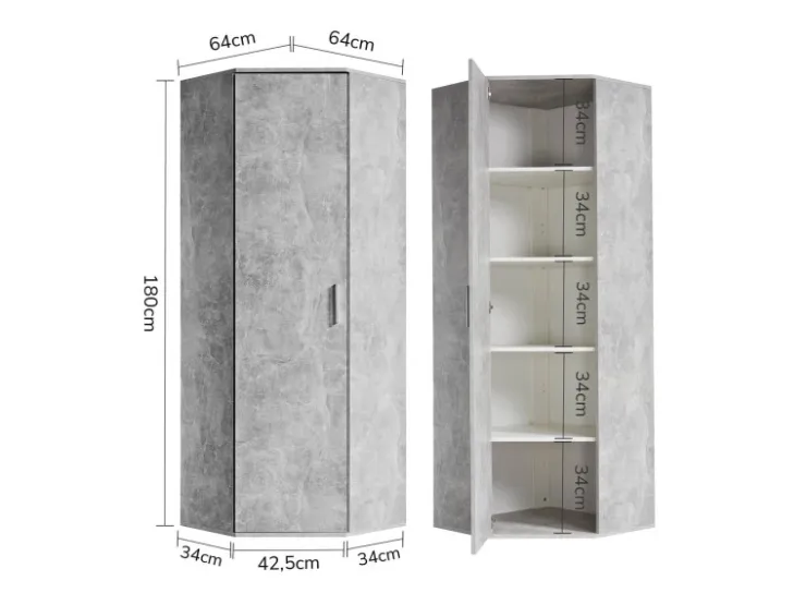 mokebo Eckschrank in Der Lange Schrank Aufbewahrungsschrank oder Mehrzweckschrank