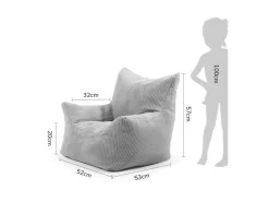 mokebo Kindersessel aus Cord Der Pausenheld Sitzsack Kinder Kindersitzsack in