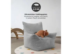 mokebo Kindersessel aus Cord Der Pausenheld Sitzsack Kinder Kindersitzsack in