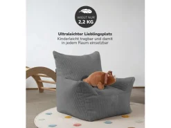 mokebo Kindersessel aus Cord Der Pausenheld Sitzsack Kinder Kindersitzsack in