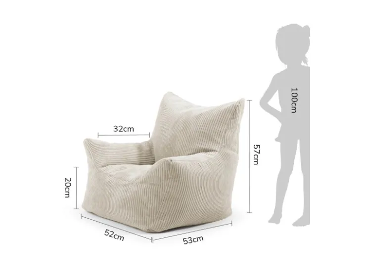 mokebo Kindersessel aus Cord Der Pausenheld Sitzsack Kinder Kindersitzsack in* Sitzsäcke