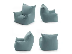 mokebo Kindersessel mit Stoffbezug Der Pausenheld Sitzsack Kinder Kindersitzsack in Petrol