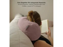 mokebo Nackenkissen mit Cordbezug Das Nickerchen Nackenrolle oder Kissenrolle in