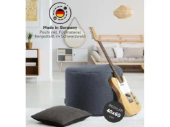 mokebo Pouf Hocker o Sitzhocker Der Ruhepouf Sitzpouf aus stoff in Blau* Hocker