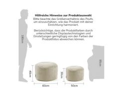 mokebo Pouf oder Sitzhocker aus Cord Der Faule Lenz Fußhocker in mit EPS-Perlen Füllung