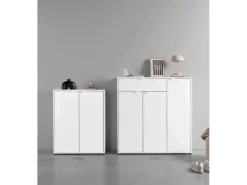 mokebo Schuhschrank Der Concierge Schuhregal mit zwei Türen Flurschrank oder Sideboard 74 cm breit in weiß* Sideboards
