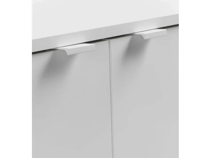mokebo Schuhschrank Der Concierge Schuhregal mit zwei Türen Flurschrank oder Sideboard 74 cm breit in weiß* Sideboards