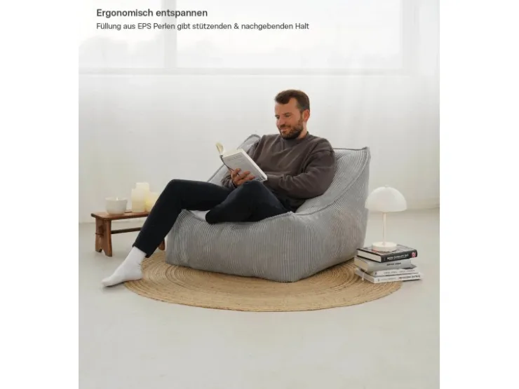mokebo Sitzsack Sessel aus Cord Der Lümmel XXL Sitzsack Cord Sessel oder Sitz Sessel in* Sessel