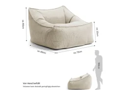 mokebo Sitzsack Sessel aus Cord Der Lümmel XXL Sitzsack Cord Sessel oder Sitz Sessel in