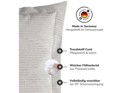 mokebo Sofakissen aus Cord Das Wölkchen Couchkissen oder Flatterkissen in* Kissenbezüge