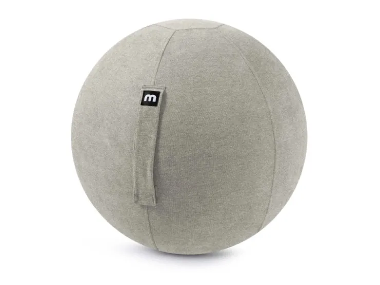mokebo Stoff Sitzball Büro Ergonomisch Der Sportliche Sitzball mit Pumpe 65cm Breite Ergonomische Bürostuhl Alternative