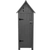 Monstershop Gartenschrank aus Holz Grau Gartenschrank aus Holz – Grau